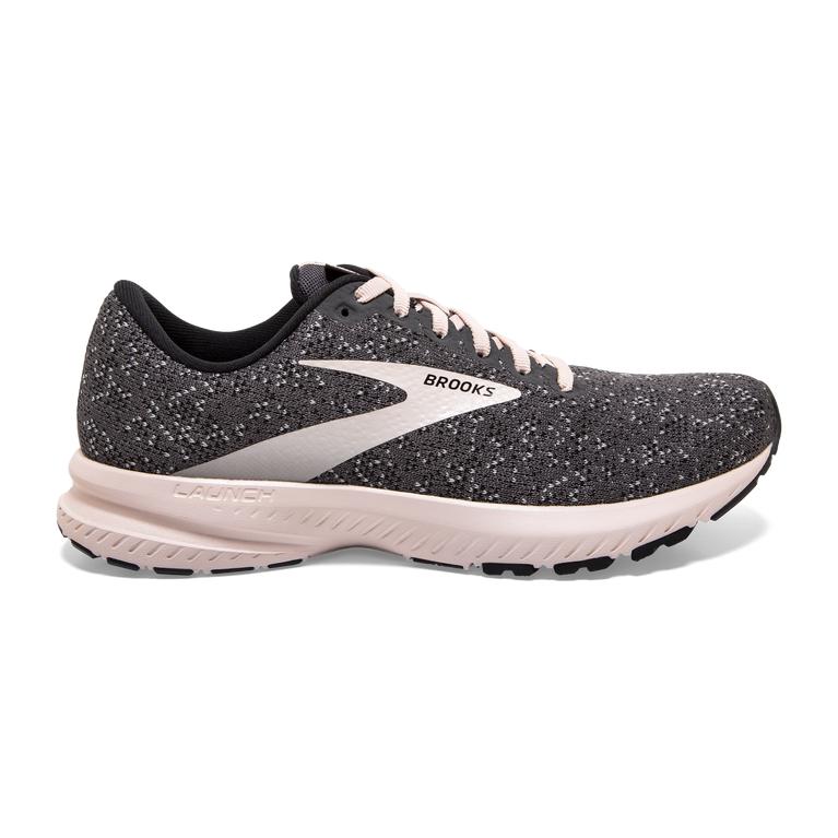Brooks Launch 7 Women's Road Running Shoes - Black/Pearl/Hushed Violet (73805-YMIC)